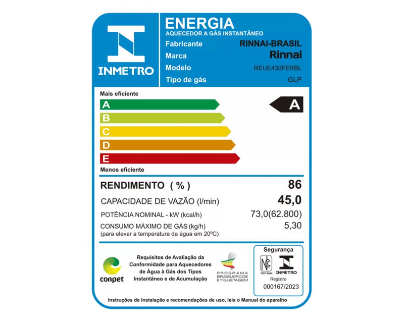 Aquecedor a Gás REUE43